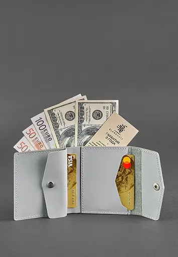 Жіночий шкіряний гаманець 2.1 Сірий - фото 3