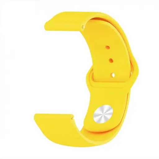 Ремінець Silicone 20 mm Watch Active/Galaxy S4 42 mm/Gear S2/Xiaomi Amazfit Жовтий - фото 1