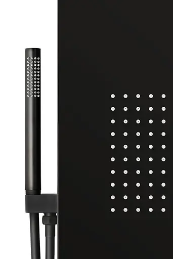 Душова панель Corsan Duo black з термостатом A777TBL, Чорний матовий - фото 3