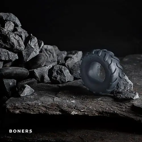 Эрекционное кольцо Boners Tire 5.5 см серый - фото 4
