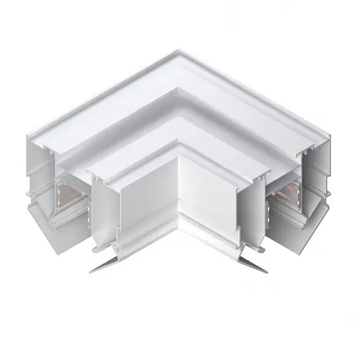 Соединение угловое (потолок-потолок) для магнитного трека под гарпун для натяжного потолка KLOODI KDMG-HARPOON ZM 90 WH - фото 3