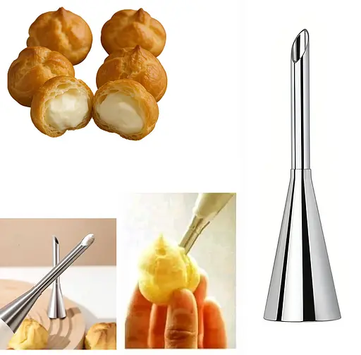 Кондитерская насадка для наполнения эклеров и пирожных 7.6 см, Kitchen Master Серебристый 87319 - фото 1