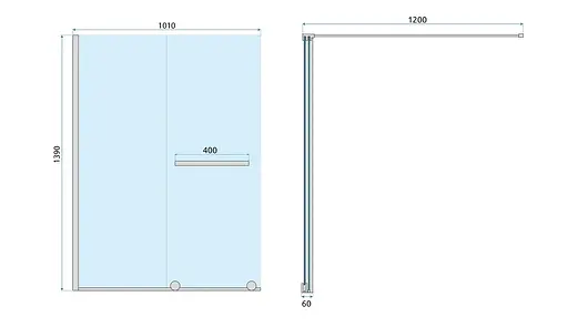 Шторка для ванни Rea Fabian 100 gold розсувна REA-K6526, Універсальна, прозорий, золотий - фото 6