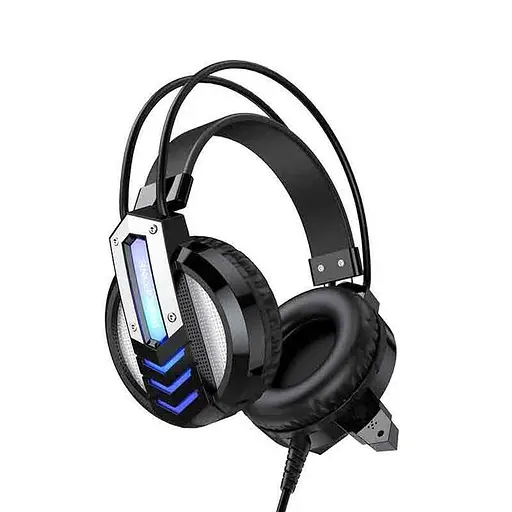 Дротові навушники Borofone gaming Fun LED Hi-Res BO100, USB, 3.5mm, 2.4m, black - фото 3