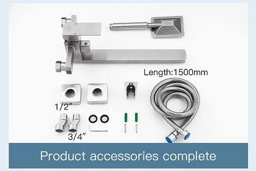 Смеситель для ванны длинный гусак гайка Ø35 Frap 1/8 F22802 (H802) Нержавеющая сталь - фото 4