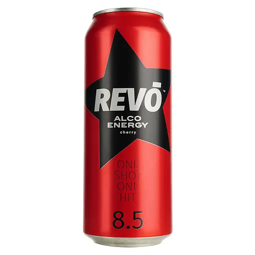 Напиток энергетический Revo Вишня, 8,5%, ж/б, 0,5 л (470926) - фото 1