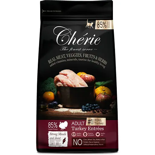 Сухой корм для кошек Cherie Dry Food Strong Muscle & Joint Adult Turkey Entrees с индейкой 2 кг - фото 1