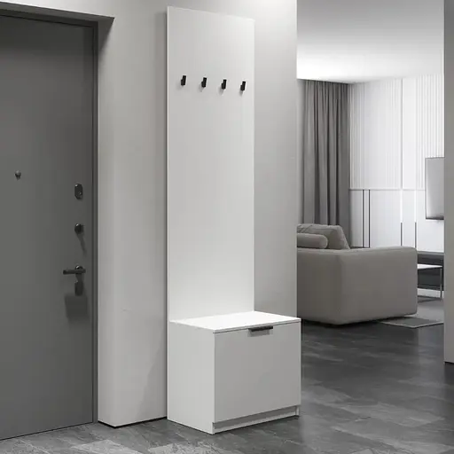 Вішалка для передпокою VAYS підлогова з тумбою для взуття M-43