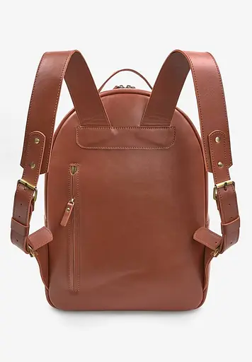 Кожаный рюкзак Groove L светло-коричневый - фото 4