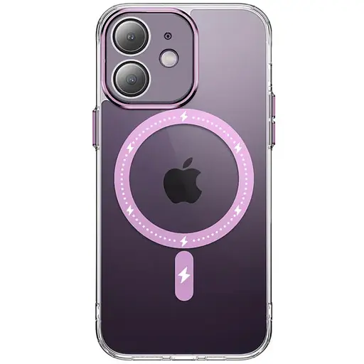 Чохол Epik TPU+PC Colorful with MagSafe для Apple iPhone 12 6.1 Pink
