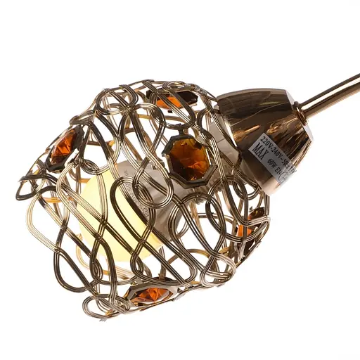 Люстра стельова Brille флористика E14 60W G (LK-159S/6) - фото 4