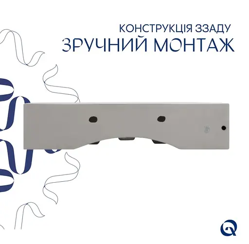 Раковина подвесная Qtap Nando LT 610х420х140 мм, White, прямоугольная, без донного клапана QT12116146W - фото 4