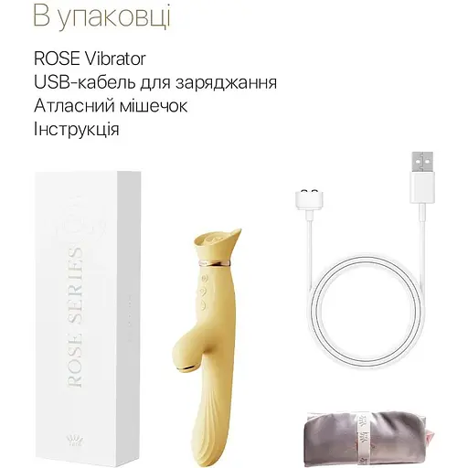 Вібратор з підігрівом та вакуумною стимуляцією клітора Zalo - ROSE Vibrator Lemon Yellow - фото 7