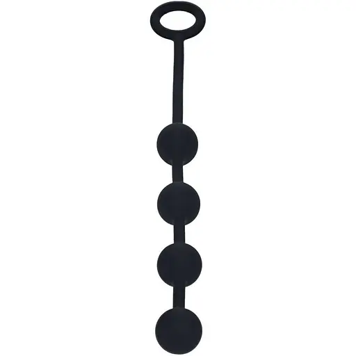 Анальні буси Levelz Round із силікону чорні S 20 мм - фото 1