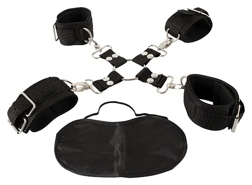 Фіксатори з наручниками Pipedream Heavy-Duty Hogtie Kit чорний - фото 3