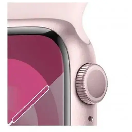 Смарт-годинник Apple Watch Series 9 GPS 41mm Pink Aluminum Case w. Light Pink Sport Band - M/L (MR943) - фото 3
