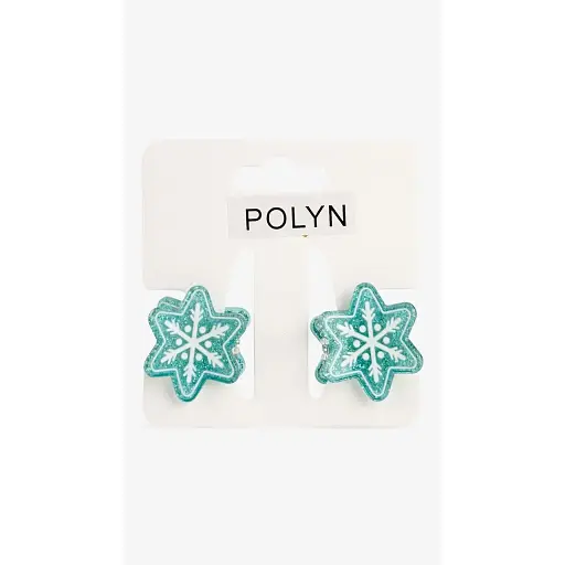 Заколка-краб для девочки Polin 3693-16 2 шт Бирюзовый - фото 1