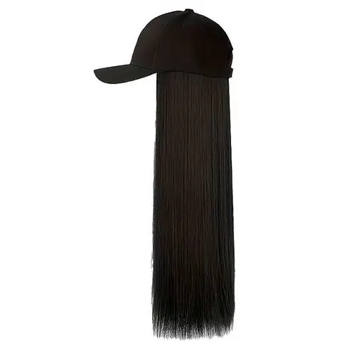 Перука кепка з волоссям 50 см Брюнетка - фото 5