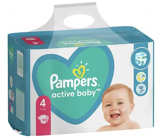 Подгузники Pampers Active Baby 4 (9-14 кг), 90 шт. - фото 3