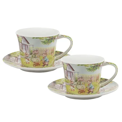 Чайний набір Lefard 4 предмета Кроличі Історіі 220 мл (924-867)