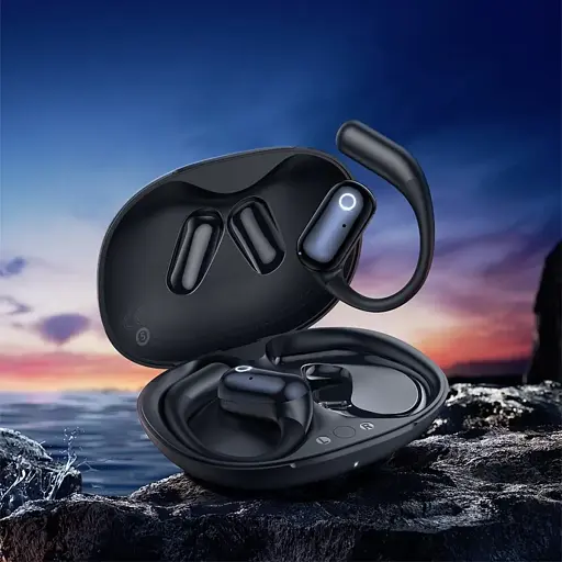 Навушники Hoco EA6 Melody open true wireless BT headset Black - фото 4