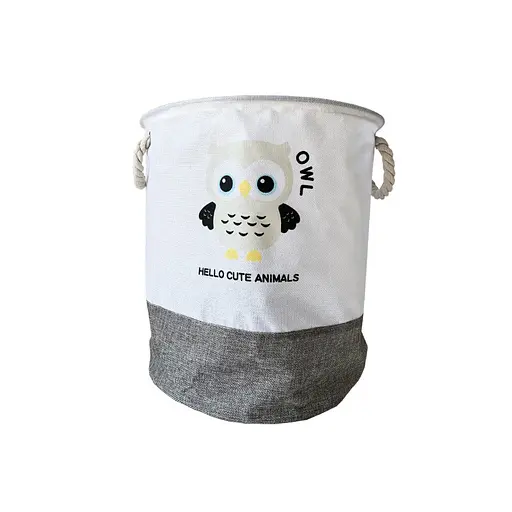 Корзина для игрушек и белья "Hello cute animals Сова" MGZ-1006(Grey) 35 х 40 см
