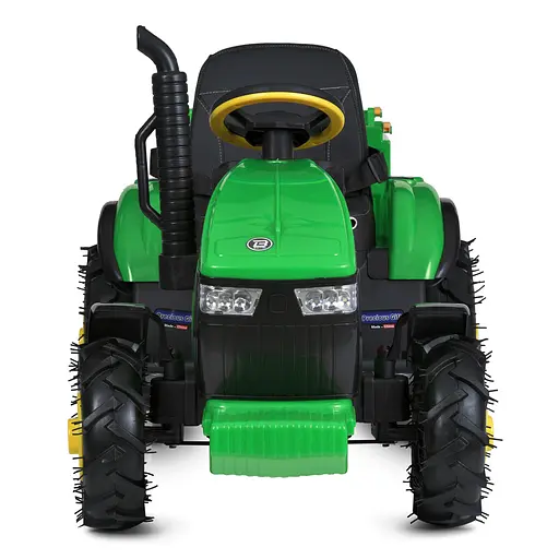 Дитячий електротрактор Bambi з причепом M 4619ABLR-5, зелений— потужний, музичний, на гумових колесах - фото 3