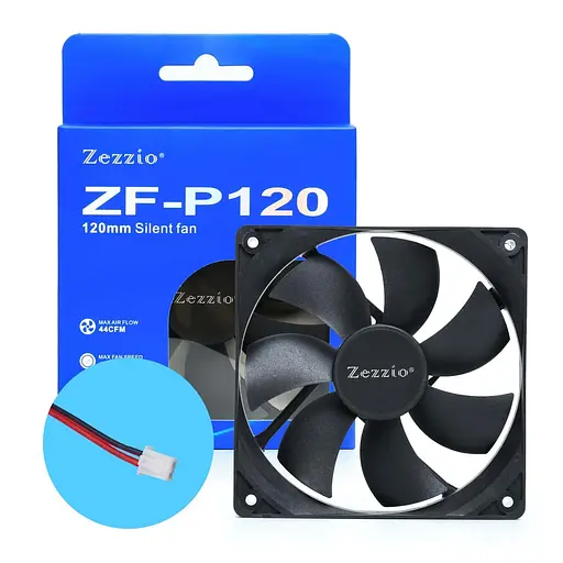 Вентилятор Zezzio ZF-P120 2 Pin 120 мм (ZF-P120 2pin) - фото 4