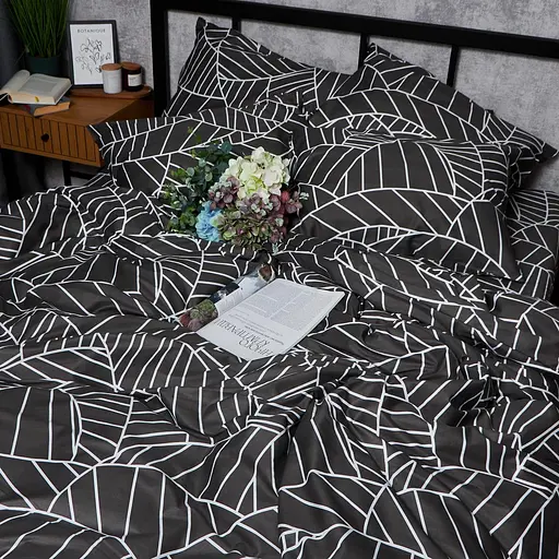 Комплект постільної білизни Moon&Star Satin Elit Minimal Chic King Size 220x240 см наволочки 2х50х70 см - фото 4