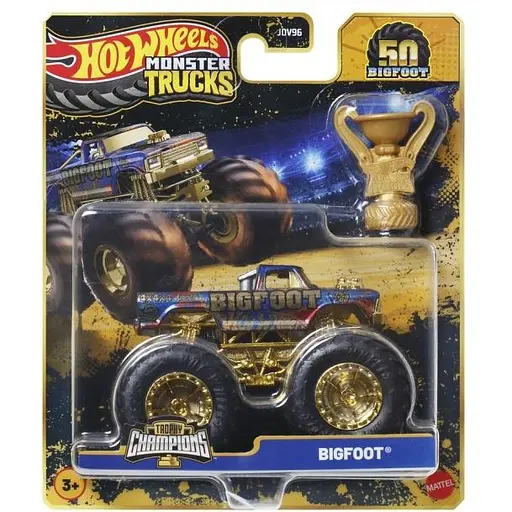 Машинка-позашляховик з кубком Hot Wheels Monster Trucks Бігфут - чемпіон в асортименті (JDV96) - фото 9