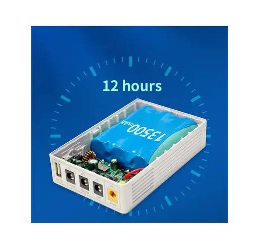 UPS ДБЖ безперебійне живлення для роутера, терміналу PON WGP 302 Optima 9 V 1 A, 12 V 2 A, 27 Вт 13500 mAh - фото 8