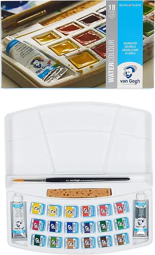 Набір акварельних фарб VAN GOGH 18 кювет+2х10 мл - фото 7