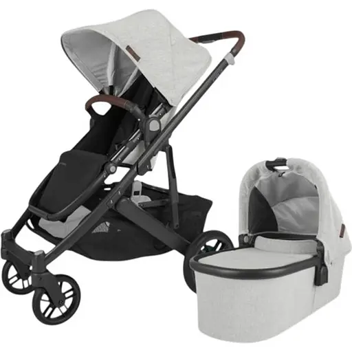 Прогулянкова коляска Uppababy Cruz V2 - Anthony + люлька Uppababy Carrycot-Anthony-White and Grey Chanille Carbon Frame  - фото 1