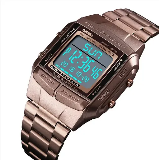 Спортивний годинник Skmei Illuminator Темне кофе - фото 6