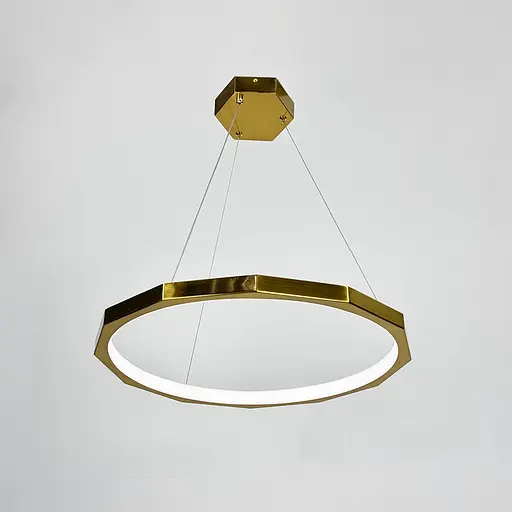 Люстра із підвісним латунним кільцем Ø 50 см | Арт. MJ 239-500 AB | Line F - фото 1