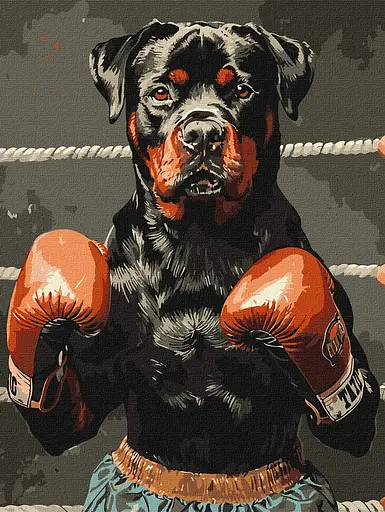 Набор для росписи по номерам Ринговая сила, Ideyka, 30x40 см, КНО6647