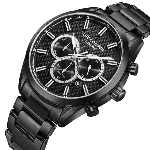 Часы мужские наручные водонепроницаемые Lee Cooper England (Черный) - фото 2