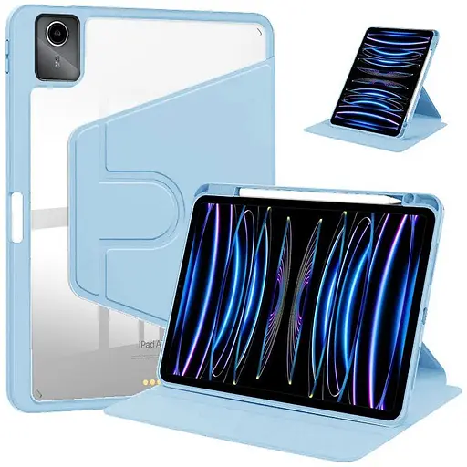 Чохол TPUCristal Pen holder 360 Lenovo Tab M11 TB330 / Xiaoxin Pad 2024 TB331 Голубий