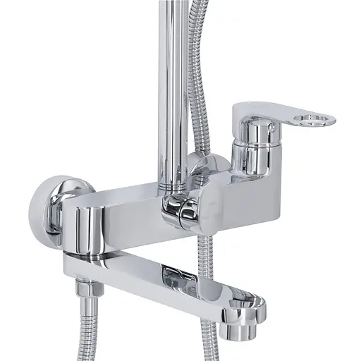 Душова система універсальна Qtap Jay на три споживача (з виливом) QTJAY111CRM45543 Chrome, Хром - фото 3