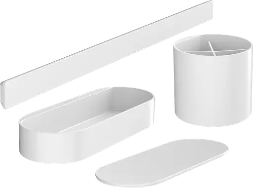 Комплект аксесуарів Hansgrohe WallStoris 4в1 Matt White 27968700, Білий матовий - фото 1