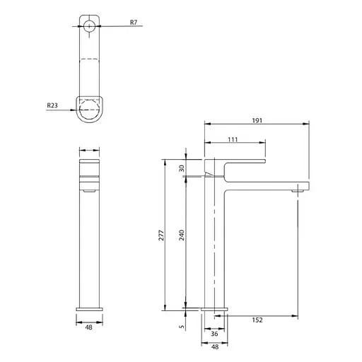 Змішувач для раковини Omnires Baretti black mat (BA7812BL) - фото 2
