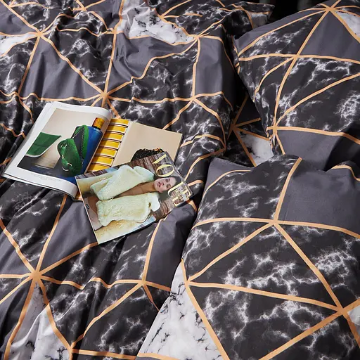 Підковдра Moon&Star Бязь Gold Люкс Marble Gold King Size 220x240 см - фото 5