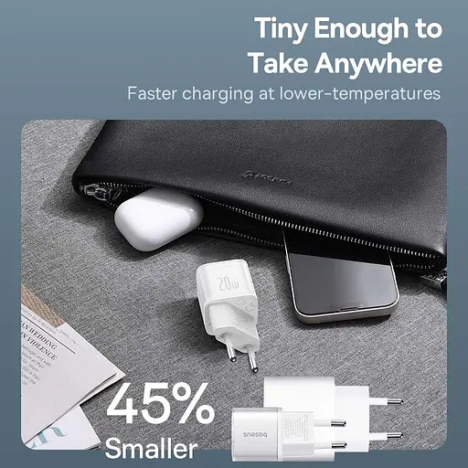 СЗУ Baseus GaN5S OS 20W (1USB-C) (P10162503) Moon White - фото 6