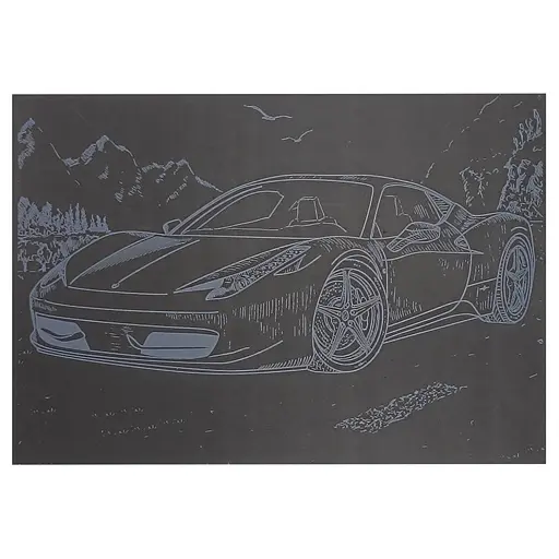 Гравюра А5 "Спорткар-2" ГрА5с-18 эконом вариант в пакете 21 х 14,8 см