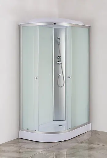 Душевой бокс без гидромассажа Mixxus Wave SB02-120x80x215-R-FB Satin с низким поддоном MI6893, Хром матовый, Универсальная, матовый, хром матовый - фото 7