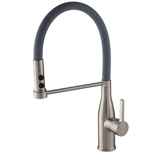 Змішувач для кухні Mixxus Premium Summer 017 SS Color з гнучким виливом MI6963 Нержавіюча сталь - фото 1