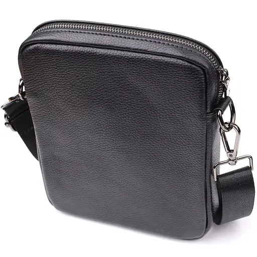 Компактна чоловіча сумка на плече з натуральної шкіри Vintage 18х21,5х4 см sum0027490 - фото 2