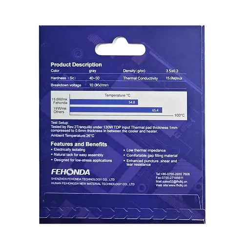 Термопрокладка Fehonda 100x100x3.0mm (15W/m*k) (18670) - фото 3