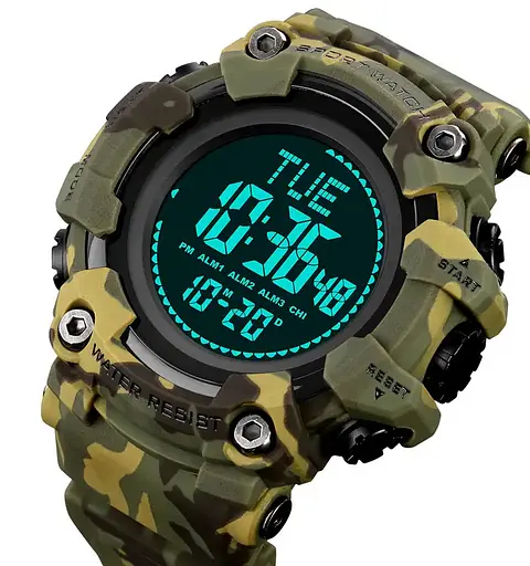 Чоловічий спортивний годинник Skmei 2037 з компасом (Камуфляж) - фото 3