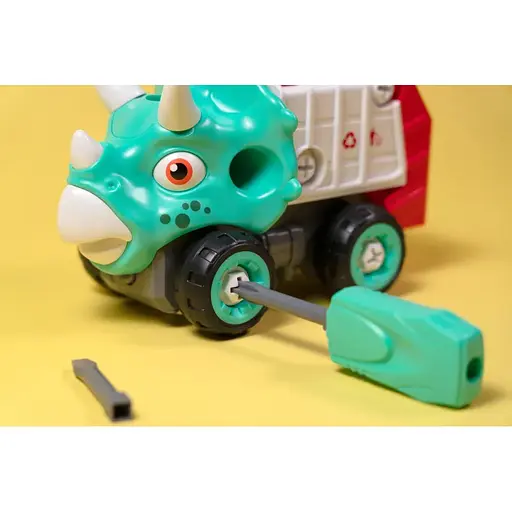 Машинка-конструктор Otamanko Трицератопс сміттєвоз Бірюзовий/червоний - фото 7